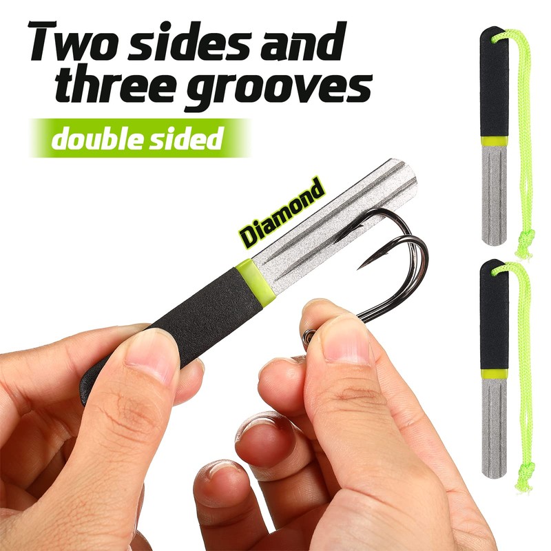 Hook Sharpener Hook File Set of 4 Diamond Fishing Hook