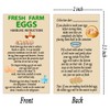 Top label Fresh Farm Egg Handling Instruction Cards,2x3.5 Inch Double-sided