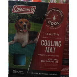 Coleman Pet Dog Cooling Mat 18"x24” Non Toxic Self Cooling Gel Blue