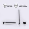 Pack of 100 Black Phosphate Carbon Steel 3.5 x 55mm