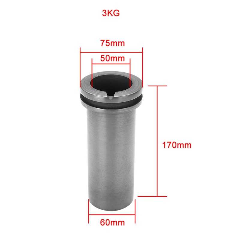3kg Graphite Crucible Metal Melting Gold Silver Scrap Furnace Casting