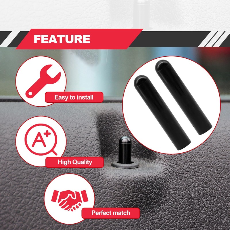 Car Door Lock Knobs, Front Door 2pcs+Back Door 2pcs Door