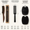 Slick Back Set - Boar Bristle Brush - Comb -