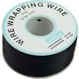 RilexAwhile 0.25mm Red Yellow Blue Green White Black Purple Tin-Plated Copper Wire-Wrapping Wire 30AWG 305M /1000ft