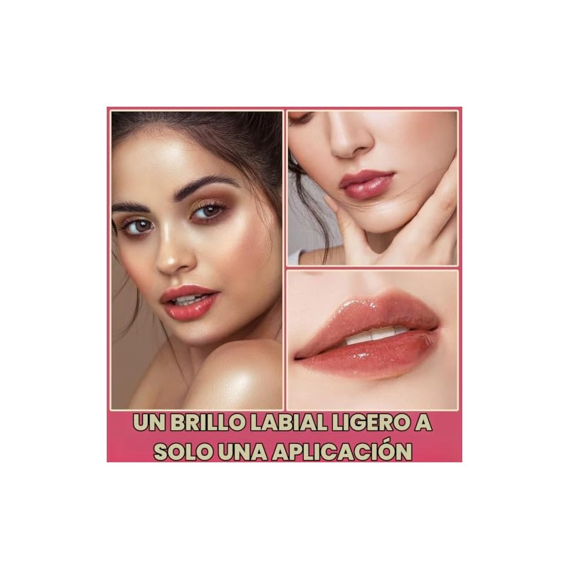 Set de 4 Brillos de Labios Hidratantes Nude, Gloss Líquido