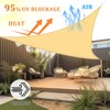 Shade&Beyond Triangle Sun Shade Sail 16'X16'X16' Permeable Canopy Sand for