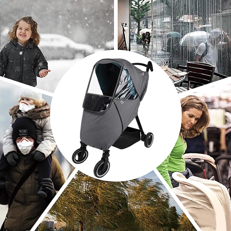 Bebamour Stroller Rain Cover,Universal Stroller Accessory,Waterproof,Windproof Protection,Baby Travel Weather Shield