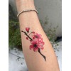 2 Blatt Temporary Blume Tattoo Kirschblüten Tattoo Rose Tattoo HB744X