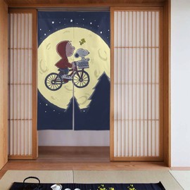 Snoopy Noren Noren, For All Seasons, Easy Installation, Entrance Blindfold, For Bedrooms, Bathrooms, Hot Water, Living Room Stairs, Room Divider Door Curtain 33.9 x 56.0 inches (86 x 143 cm)