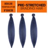 Pre Stretched Braiding Hair 26 Inch Deep Blue Braiding Hair