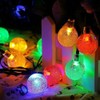 EONLYX Solar Crystal Ball String Lights, 20ft 30 LED Crystal