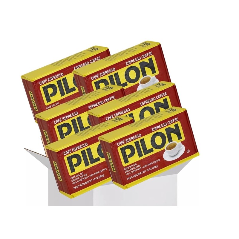 Pilon Ground Espresso Coffee 10oz | 284g (Pack of 06)