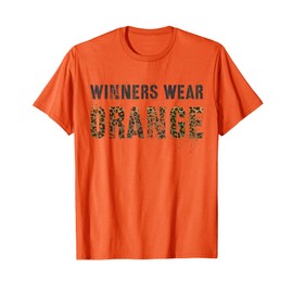 Vintage WINNERS WEAR ORANGE Leopard Print Team Color War T-Shirt