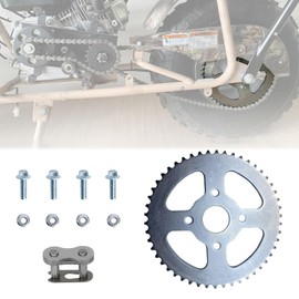 QYMOTO 420 Chain 50 Tooth Sprocket 4 Hole for Coleman CT200U,CT200U-EX,BT200X,MB165 MB200 Mini Bike 50T Rear Chain Sprocket Bore1-9/16"
