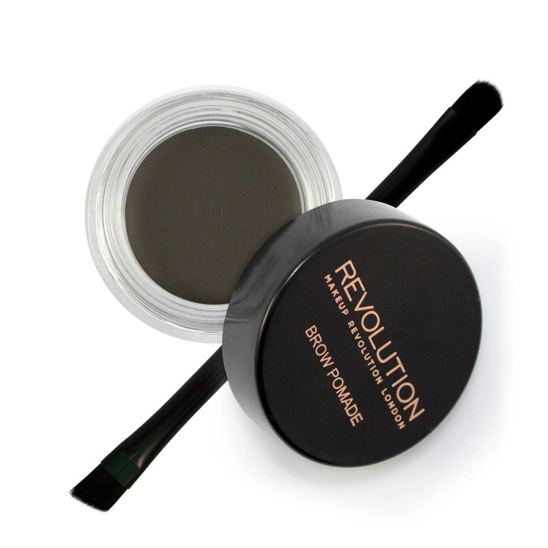 Makeup Revolution Brow Pomade, Dark Brown - Dark brown hair.