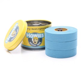 Howies 3 Pack Hockey Stick Premium Cloth Tape or Shin Tape 3-Pack You Choose Colors - Cloth (1 Inch by 25 Yards Long) Clear/Poly (1" x 30yds) with Free Tape Tin (Sky Blue)
