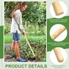 Lasnten 2 Pcs Solid Wood Replacement Handle for Round Eye