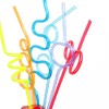 JIHUOO 20 Pcs Silly Drinking Straws Crazy Drink Straws Colorful