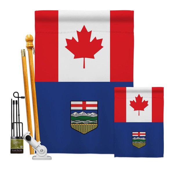 Canada Provinces Alberta Garden House Flags Kit Regional Canadian Territories