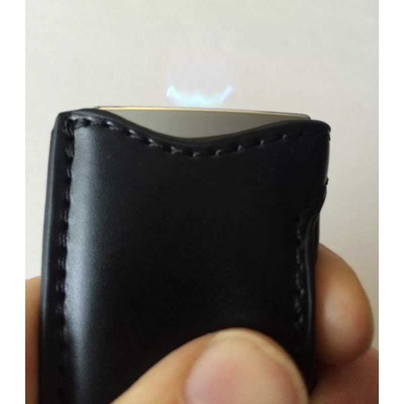 Black Leather Case Pouch For S.T. Dupont Slim 7 Lighter,