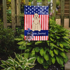Caroline's Treasures BB3089GF Patriotic USA Cocker Spaniel Buff Garden Flag Mailbox Flag Decorative Yard Flag Banner Outside Patio Artwork Yard Flower Beds, Garden Size, Multicolor