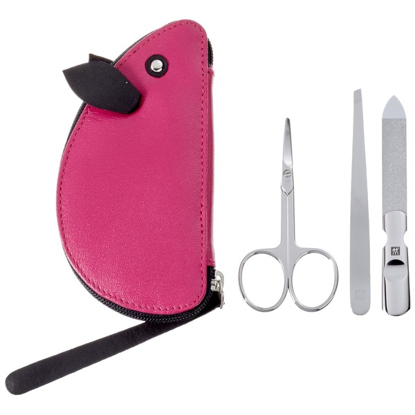 Zwilling Classic Inox Manicure Set 3-Piece Children's baby pedicure care hands feet travel goatskin pink mouse nail scissors rounded tip sapphire nail file tweezers 97481-002-0