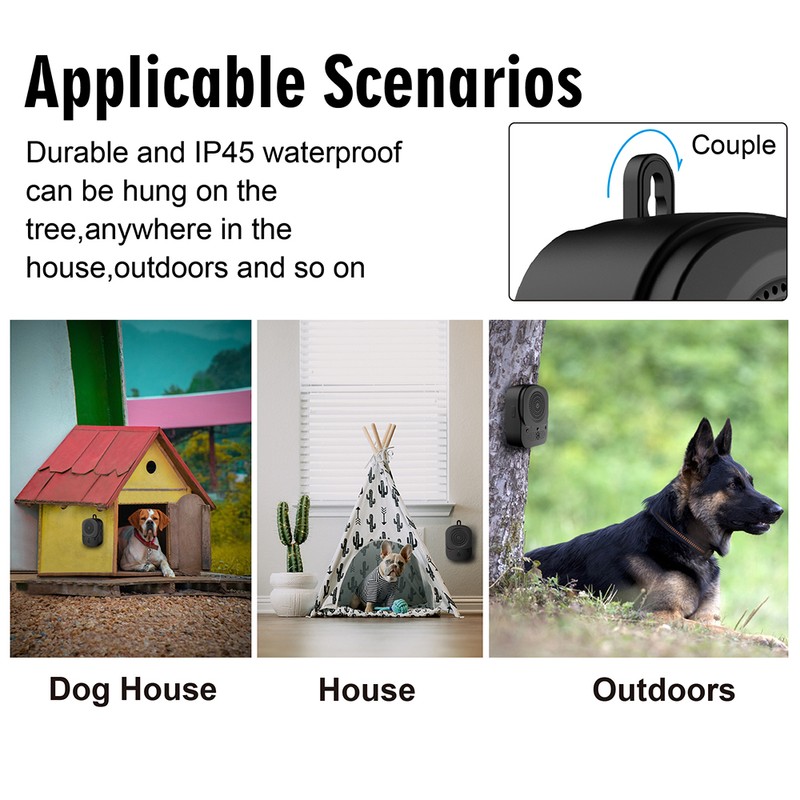 Ultrasonic Dog Repeller Dog Bark Deterrent Devices Rechargeable Portable Multifunctional