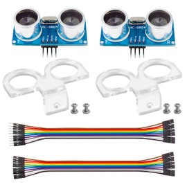 2pcs Ultrasonic Sensor Module HC-SR04 for Arduino, Distance Sensors with 2pcs Mounting Bracket Compatible with Mega2560, Robot kit, for ZigBee (2)
