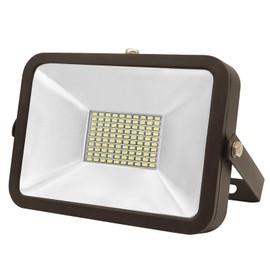 CEA LED Flood Light 50w, 4500LM, 5000K, lP 65 Waterproof, UL Listed, Bracket, 50000hrs, Outdoor Light for Yard, Patio, Work Light,Warehouse, Farm,Garage Light (Brown)