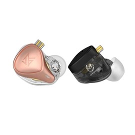 KZ ZEXPro Electret Electrostatic Driver &Dynamic Driver &Balanced Armature Driver Triple Hybrid Driver HiFi in Ear Earphone ZEX Pro Earbuds with Detachable Silver-Plated Cable (with Mic, Black)