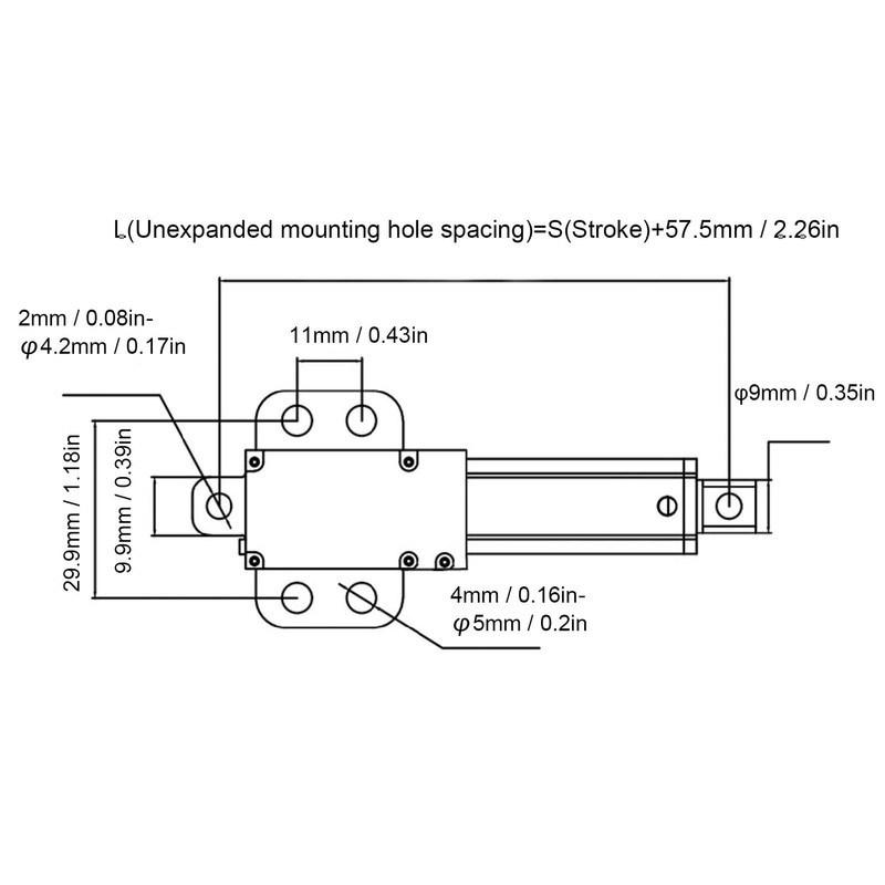 Mini Electric Linear Actuator 24V, Linear Actuator Motor Speed 150N