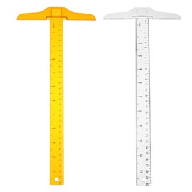 T Square Plastic Transparent Ruler for Drafting Tools and General Layout Work - Architect Architectural Triangle Tee Scale L Square 30cm