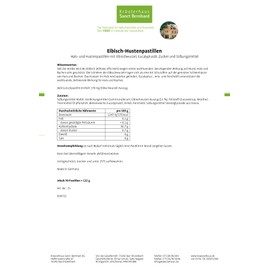 Hollyhock – Cough Lozenges with Hollyhock Root, Eucalyptus, Fennel 90 Piece