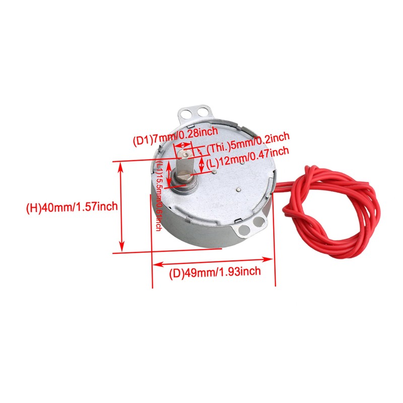 CNBTR 2Pcs AC 24V Non-Directional Synchronous Motor 4-5rpm for Electric