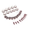 dophee 30PCS 80 Grit Abrasive Flap Wheel Sander Set, Aluminum