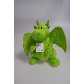 Drache 28.5 cm aufrecht sitzend grün Softvelour