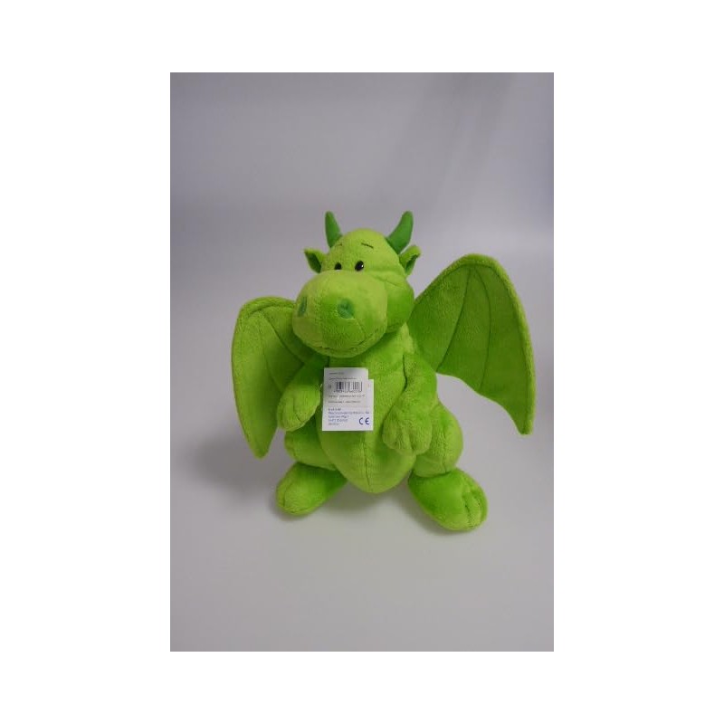 Drache 28.5 cm aufrecht sitzend grün Softvelour