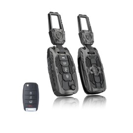 TALKMOON Key Fob Cover for Kia 4 Buttons Key Case,Heavy Key Shell Protector Accessories for Kia Soul Sorento Optima Sportage Rio Forte NIRO Key Fob (Model-A-Black)