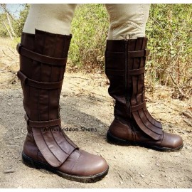 Funtasma Brown Space Pirate Guardians of the Galaxy Star Lord Obi Wan Kenobi Costume Boot - 10/11, Brown