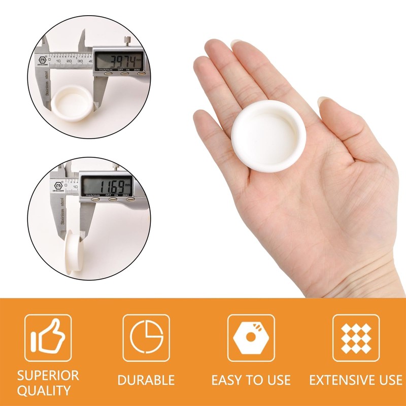 MOROBOR 8 Pack Closet Door Finger Pull, Plastic Round Sliding