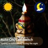 Tiki Head - Estatua de luz solar para exteriores, luces