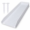 Rainwater Gutter Downspout Splash Block – White Ribbed PP Plastic