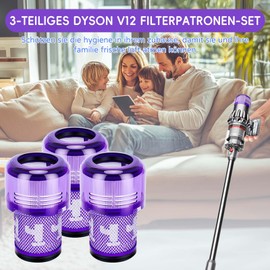 Dyson Filter, Dyson v12 Filter, Dyson Replacement Parts for Dyson V12 Slim Vacuums, Dyson V12 Detect Slim, V12 Detect Slim Extra, Dyson v12 Detect Slim Absolute, Replace #971517-01