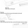 Leliafleury 2Pcs Floating Shelf Bracket 2 Inch Hidden Shelf Brackets