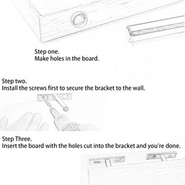 Leliafleury 2Pcs Floating Shelf Bracket 2 Inch Hidden Shelf Brackets Invisible Shelf Brackets for Cabinet Furniture Shelf Support, Silver