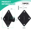 15 Pcs Gridwall Mount Brackets with Screws,Metal Grid Panel Wall
