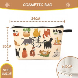 ARYIMYDP Kosmetiktasche Mädchen, Tragbar Kulturtasche Damen, Katze Schminktasche, Make Up Tasche mit Reißverschluss für Reise Alltagsleben, Freundin Geschenke, Geburtstage