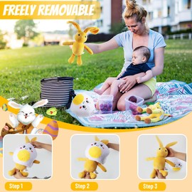 CIYIN Cuddly Toy Rabbit, Easter Bunny Rabbit Doll with Removable Egg Plush Toy, 30 cm Kawaii Plush Toy Rabbit, Rabbit Stuffed Toy, Plush Rabbit Dolls Gift for Children