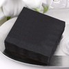 Black Beverage Napkins / 100 Count 3 Ply 4 3/4"