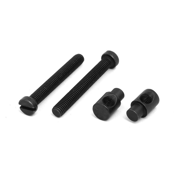 sourcing map Chainsaw Tension Adjuster Screw Nut Black 2pcs for